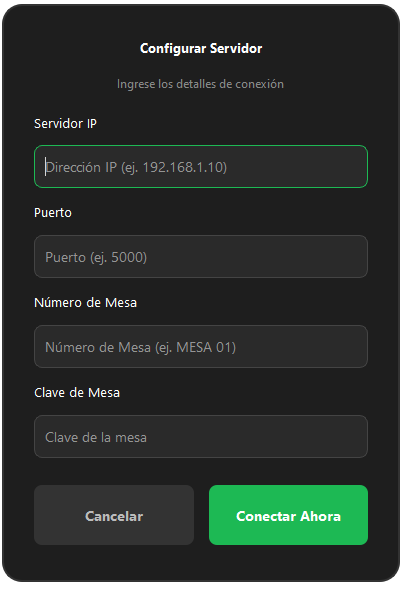 Conexión del Cliente