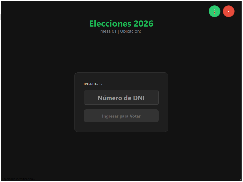 Ingreso de DNI del Elector