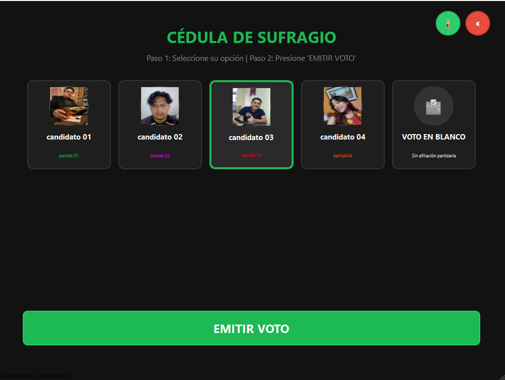 Confirmación de Voto Emitido