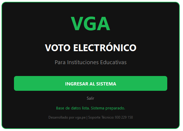 Pantalla de Bienvenida del Servidor